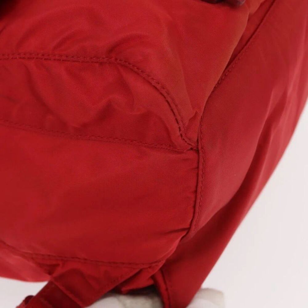 Prada Double Front Pocket Backpack Tessuto Red Nylon Backpack Bag - Picture 11 of 16